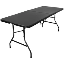 chefgastro Buffettisch Gartentisch 180 x 75 x 74 cm Schwarz