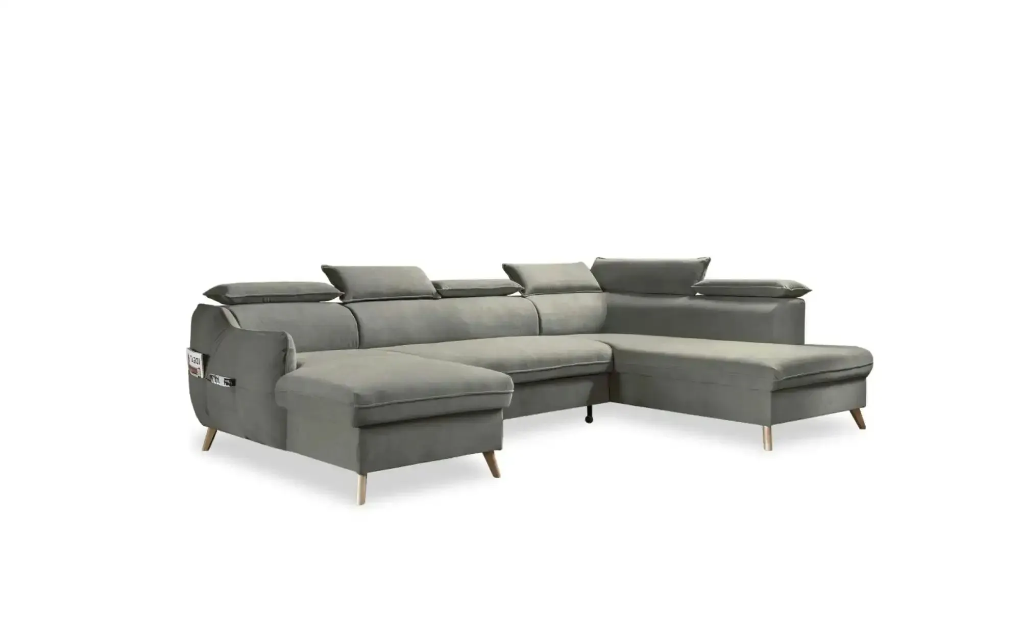 Miuform Wohnlandschaft mit Schlaffunktion Sweet Harmony ¦ grau ¦ Maße (cm): B: 321 H: 95