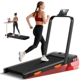 UMAY Walking Pad mit Steigung 15%, 10KM/H Laufband für Zuhause mit Steigung und Geräuscharmer Motor, Laufband Schreibtisch Max.136KG
