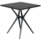 LC Garden »Vesta« Gartentisch Ø70cm eckig anthrazit Kunststoff Balkontisch Bistrotisch