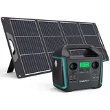 SWAREY S1000 Tragbare 1000W(Spitzenwert 1500W)  Solarspeicher Power Station Powerstation 725,76Wh 201600mAh Solar Generator Solargenerator Stromerz... - Schwarz