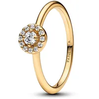 Pandora Damen-Ring Runder Pavé Heiligenschein Goldfarben, 56/17,8