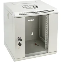 HMF 63306-07 Serverschrank 10 Zoll, 6 HE, Netzwerkschrank, Wandschrank, 10", 31,2 x 30 x 35 cm, Voll Montiert, Lichtgrau