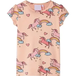 vidaXL Kinderpyjama mit Kurzen Ärmeln Hellorange 92