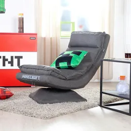 Phoenix Loungesessel Minecraft Polyester 59 x 83 x 59 cm Grau mit verstellbarer Rückenlehne