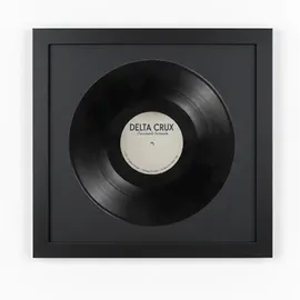 K-Möbel Schallplatten Rahmen Schwarz 40x40 cm 3er Set