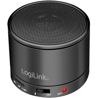 Logilink Bluetooth 5.3 Lautsprecher mit eingebautem Mikrofon, FM-Radio und microSD Kartenleser, Schwarz
