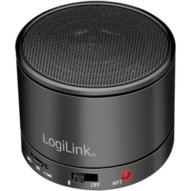 Logilink Bluetooth 5.3 Lautsprecher mit eingebautem Mikrofon, FM-Radio und microSD Kartenleser, Schwarz