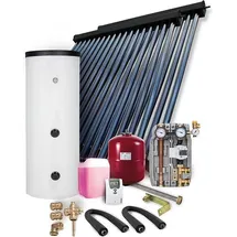 Sunex Solaranlage Paket HP30 9,78m2 Vakuumröhrenkollektor Frischwasserspeicher 400l
