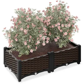 Relaxdays 23 x 80 x 40 cm Braun