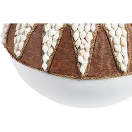 Beliani Dekovase SIMPANG Keramik 33 cm weiß