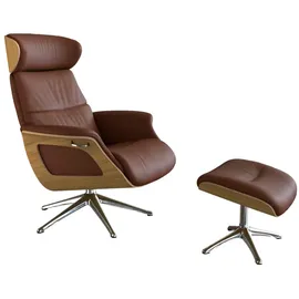 flexlux Relaxsessel Clement 83 x 112 x 125 cm Braun mit Kopfverstellung