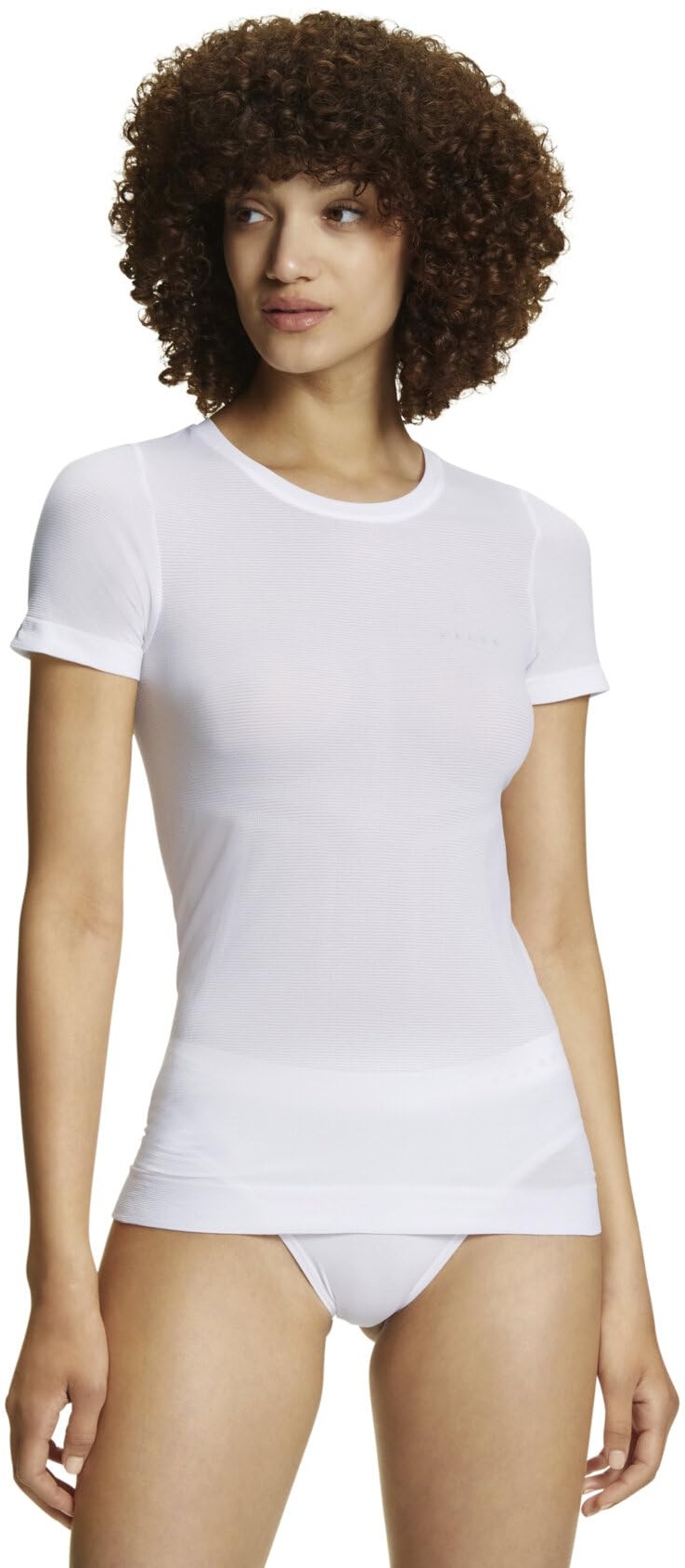 FALKE Damen Baselayer-Shirt Ultralight Cool Round Neck W S/S SH Funktionsmaterial Schnelltrocknend 1 Stück, Weiß (White 2860), S