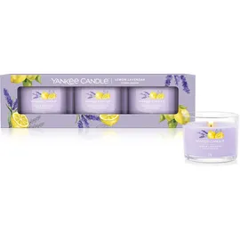 Yankee Candle Lemon Lavender Duftkerzen-Geschenkset 3 St. lila
