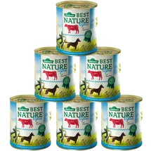 Dehner Best Nature Light, Nassfutter für Hunde, Rind / Zucchini, 6 x 800 g Dose (4.8 kg)