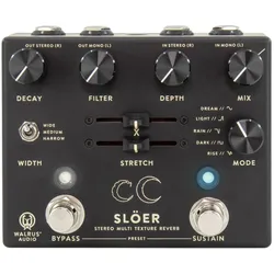 Walrus Audio Sloer Black Stereo Ambient Reverb Pedal - Effektgerät E-Gitarre