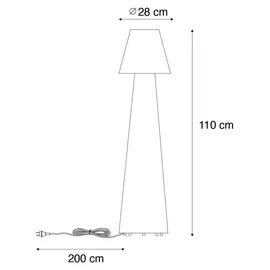 QAZQA Katrijn IP44 Weiß
