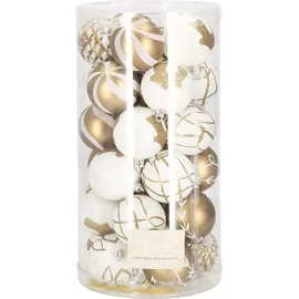 SPRINGOS Weihnachtsbaumkugeln 30-teiliges Weihnachtskugeln-Set 6 cm Kunststoff