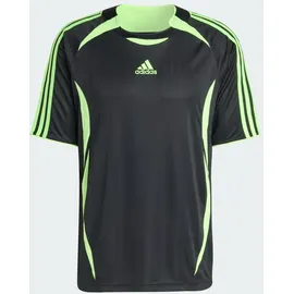 adidas Teamgeist Adicolor T-Shirt - Black / Signal Green - M