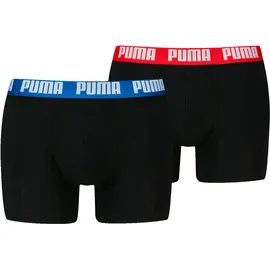 Puma Boxershorts Organically Black / Blue / Red XL 2er Pack