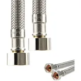 tecuro Sanitär Verbindungsschlauch 3/8 Üwm x 3/8 Üwm x 800 mm, Ktw-a- Dvgw