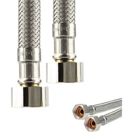 tecuro Sanitär Verbindungsschlauch 3/8 Üwm x 3/8 Üwm x 800 mm, Ktw-a- Dvgw
