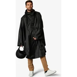 Fahrrad-Poncho Regenponcho City-Bike 100 schwarz SCHWARZ 3XL/4XL