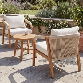 MCW MCW-P82 Loungeset Holz-Optik creme