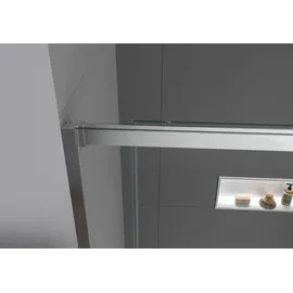 Bernstein Nischendusche mit Schiebetür Soft-Close Chrom 8mm Nano Echtglas 120cm