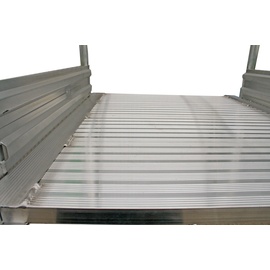 Günzburger MUNK Aluminium-Podestleiter beidseitig begehbar Aluminium geriffelt 3 Stufen