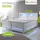 Juskys Boxspringbett Norfolk Weiß 200 x 200 cm