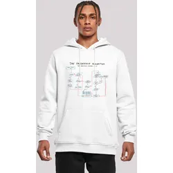 Sweatshirt F4NT4STIC "Big Bang Theory Theory Friendship Algorithm", Herren, Gr. S, weiß, Obermaterial: 65% Baumwolle, 35% Polyester, casual, slim fit, Langarm ohne Bündchen, Sweatshirts, Herren,Premium Merch,Slim-Fit,Kapuzenpullover,Bedruckt