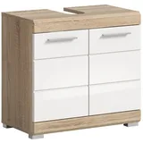 furnling Waschbeckenunterschrank Scott 2 Türen, Unterschrank, Badkommode, Badschrank, Breite 60 cm beige