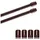 bc-agentur Bestlivings Vitragestange 2er-Pack, Ø 10 mm, 1-läufig, ausziehbar, mit Selbstklebehaken, geklebt, Edelstahl, für Küchen- & Bistrogardinen braun Ø 10 mm x 40 cm - 60 cm