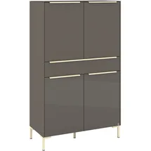 Set One by Musterring Highboard Reno 92 x 42 x 154 cm Grau