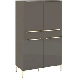 Set One by Musterring Highboard Reno 92 x 42 x 154 cm Grau