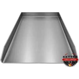 Kette ́s Grillzubehör Grillplatte Edelstahl Plancha/Bratplatte/Burger Platte für Rösle Gasgrills, Rostfrei, Lebensmittelechter Edestahl 440x320mm