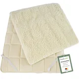 franknatur Unterbett 180x200 Premium Topper Lammflor Matratzenauflage mit Schurwolle Baumwolle