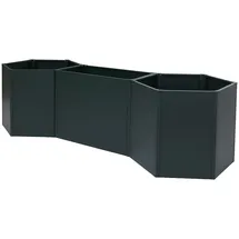 Mendler 3er-Set Hochbeet HWC-P64 77 x 286 x 88 cm Grün