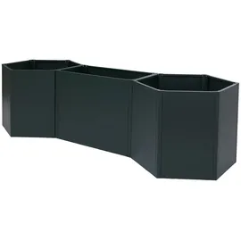 Mendler 3er-Set Hochbeet HWC-P64 77 x 286 x 88 cm Grün