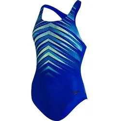 SPEEDO Damen Badeanzug Digital Placement Medalist, CHEVRON BLUE FLAME/LT ADRIATIC, 34