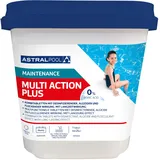 Astralpool Multiaction Plus 250 g Chlortablette 3 in 1 Funktionen 5 kg für die Desinfektion, Algenbekämpfung und Flockung von Pool, Whirlpool Multifunktionstablette