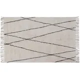 miliboo Berber-teppich mit Fransen in Baumwolle ecru 160x230 cm, Hodna
