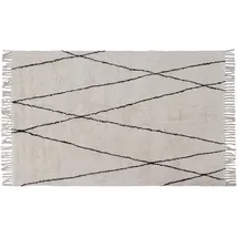 miliboo Berber-teppich mit Fransen in Baumwolle ecru 160x230 cm, Hodna