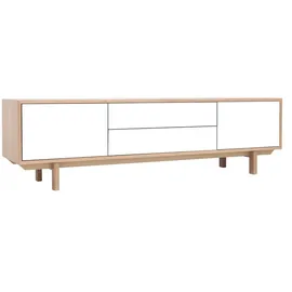 miliboo SID TV-Möbel Lowboard 180 cm Weiß Holz
