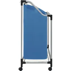 vidaXL Wäschesortierer mit 3 Taschen Blau Stahl