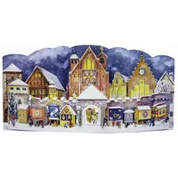 Nostalgischer Adventskalender/Weihnachtskalender mit Bildern und Glitzer "Domplatz" von 1947