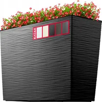 Kadax Blumenkasten aus Kunststoff, Balkonkasten mit Einsatz, 56 cm,