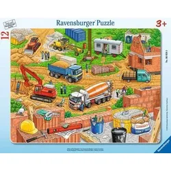 RAVENSBURGER 6058 Kinderpuzzle Arbeit auf der Baustelle