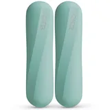 NEOLYMP Hantel-Set Pilates Hanteln 1 kg – rutschfestes Silikon Hantelset – 2er Set, (Kleine Hanteln für Frauen – Dumbbell Set für dein Home Pilates Set), Kurzhanteln 2er Set für Pilates, Yoga & Home Workout – kleine Hanteln blau